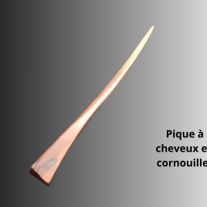 pique à cheveux en bois de cornouiller