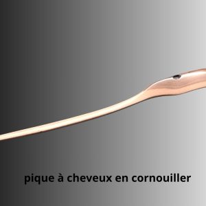 pique à cheveux en bois de cornouiller local