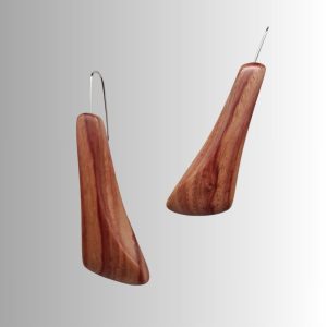 boucles d'oreilles en bois de rose, palissandre