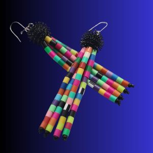 boucles d'oreilles multicolores jouets plastique